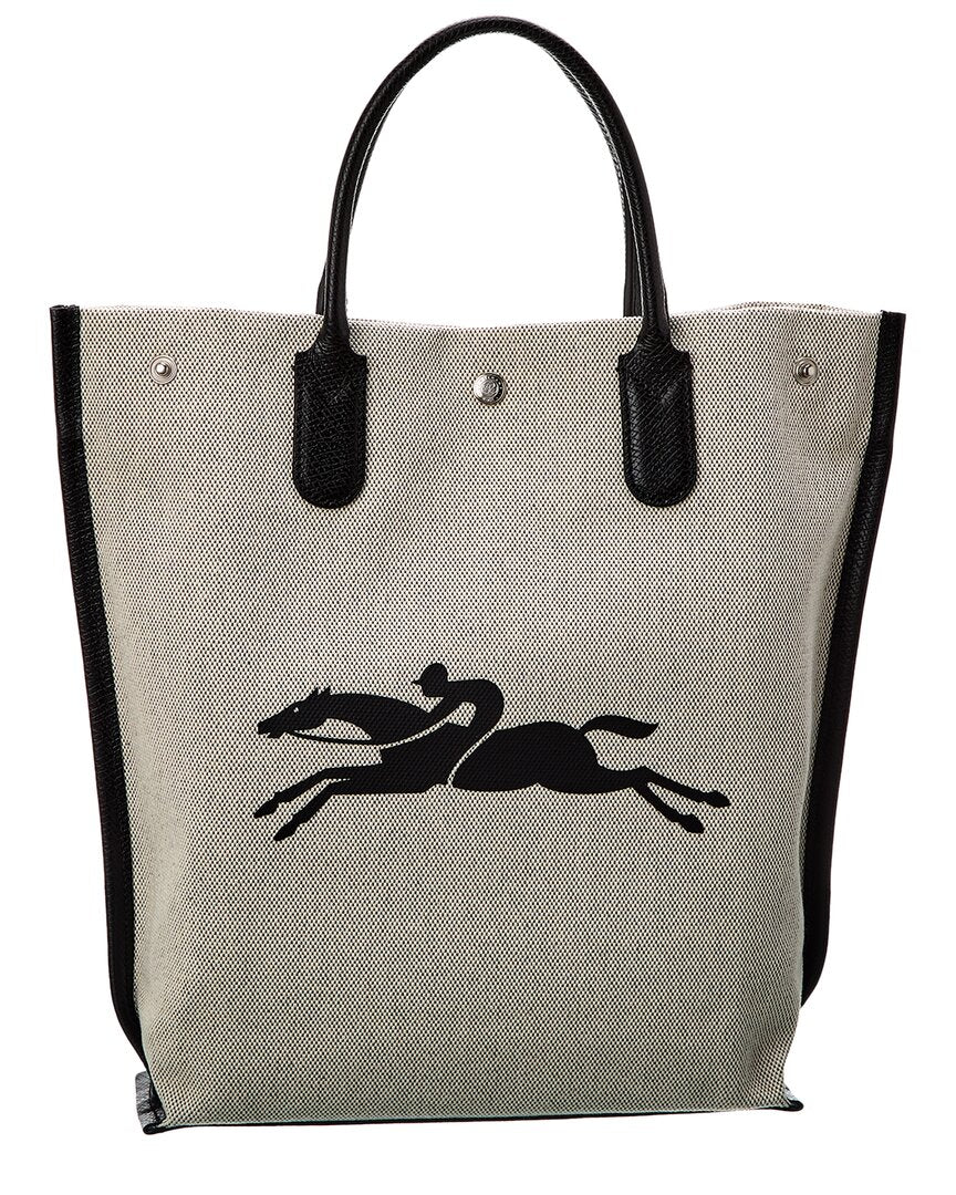 Longchamp Essential Toile Tragetasche aus Canvas & Leder