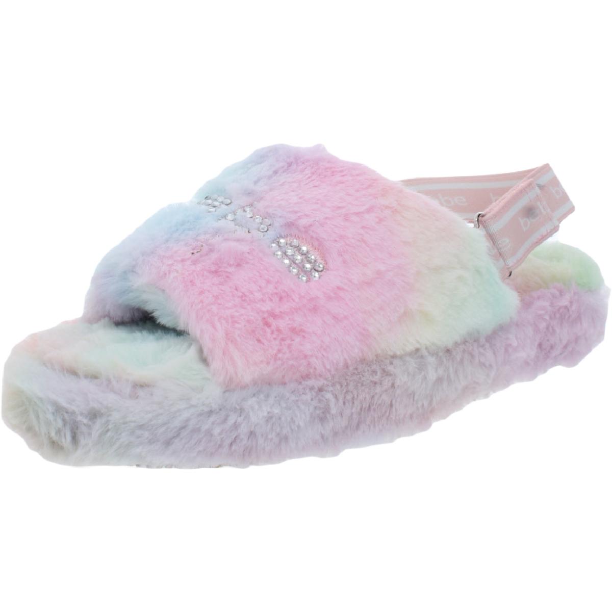 Jeanna Imitat Pelz verzierte Slingback Hausschuhe