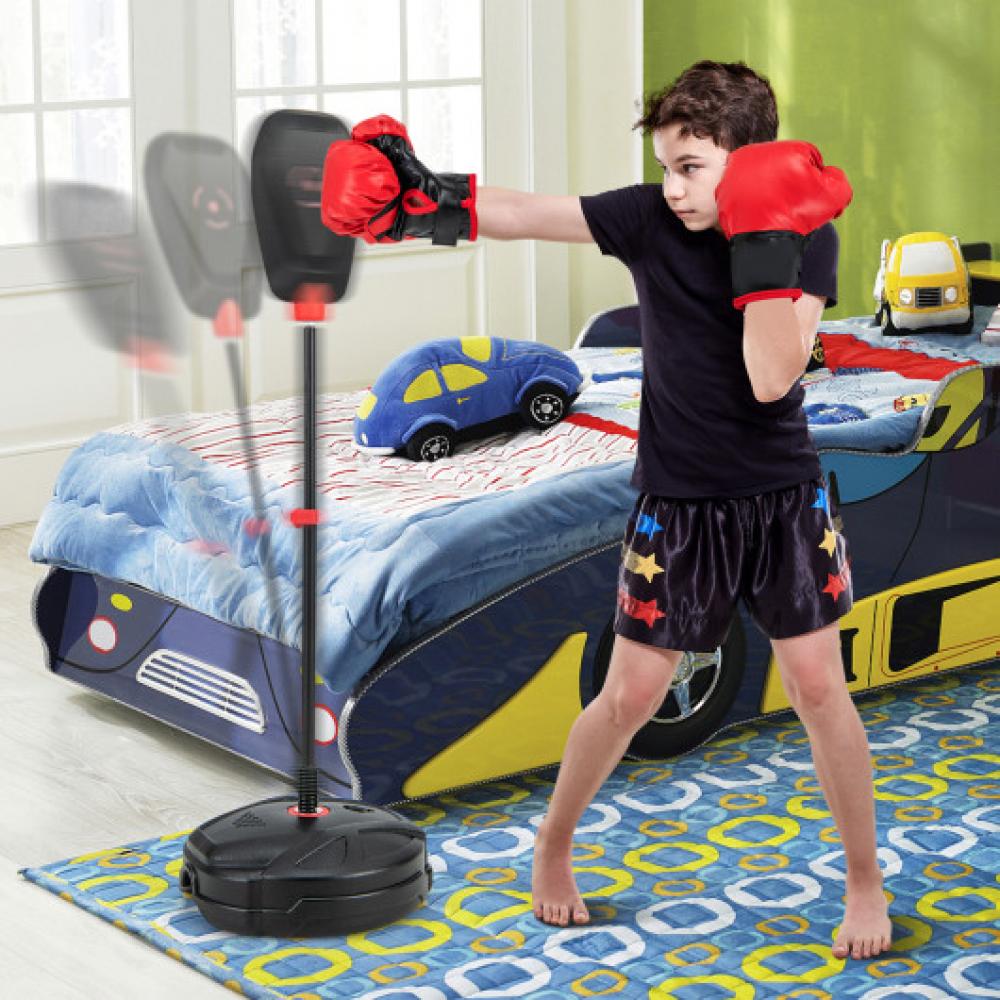 Inflationsfreies Boxset mit Boxsack und Boxhandschuhen Quick Rebound Design für Kinder ab 5 Jahren