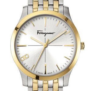 Ferragamo 35 mm silberne Quarz-Armbanduhr für Damen 7278153793596