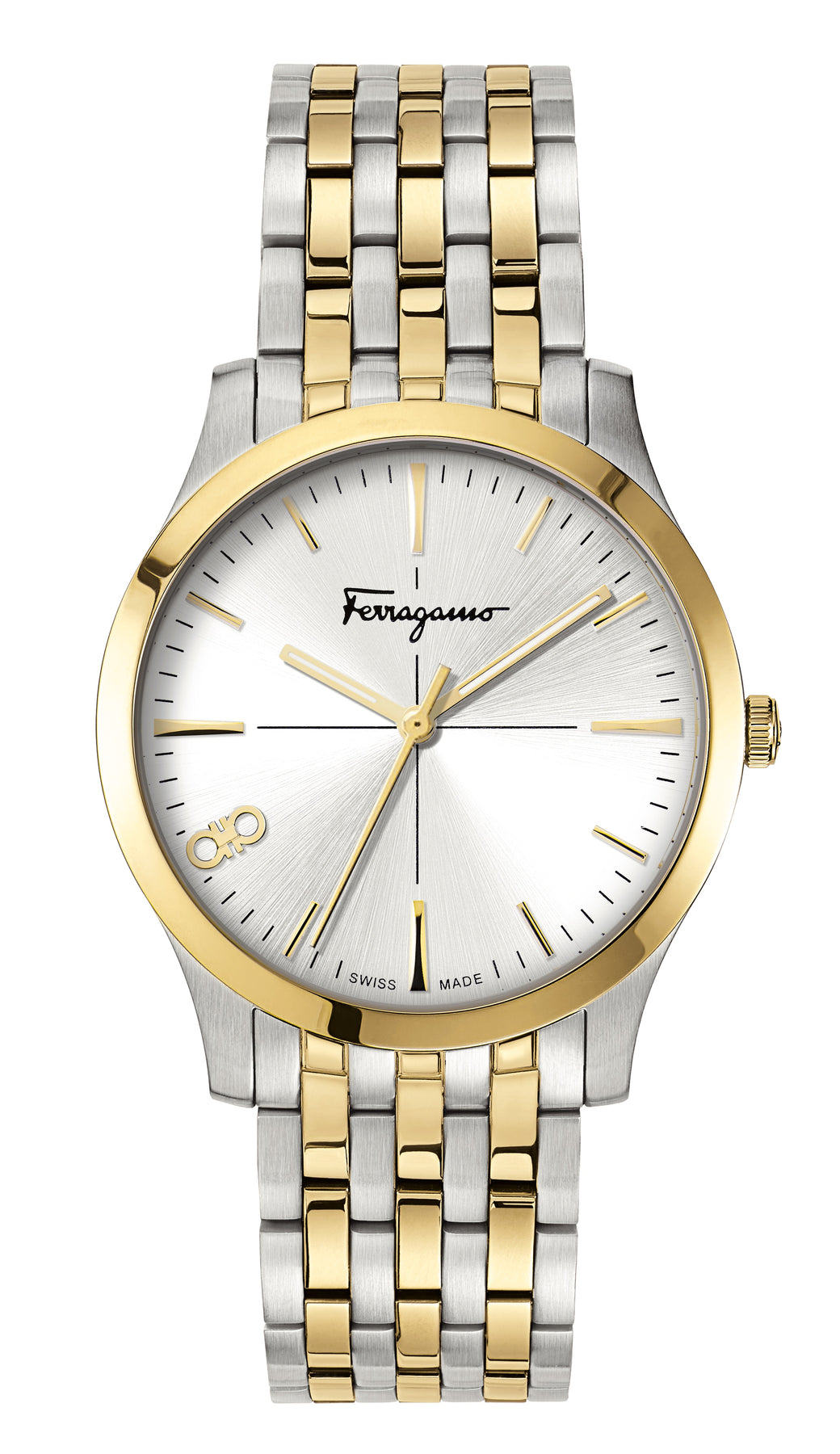 Ferragamo 35 mm silberne Quarz-Armbanduhr für Damen 7278153793596