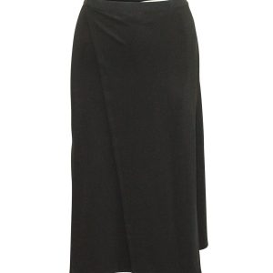 Helmut Lang Staggered Seam Rock in schwarzer Viskose 7765090566204