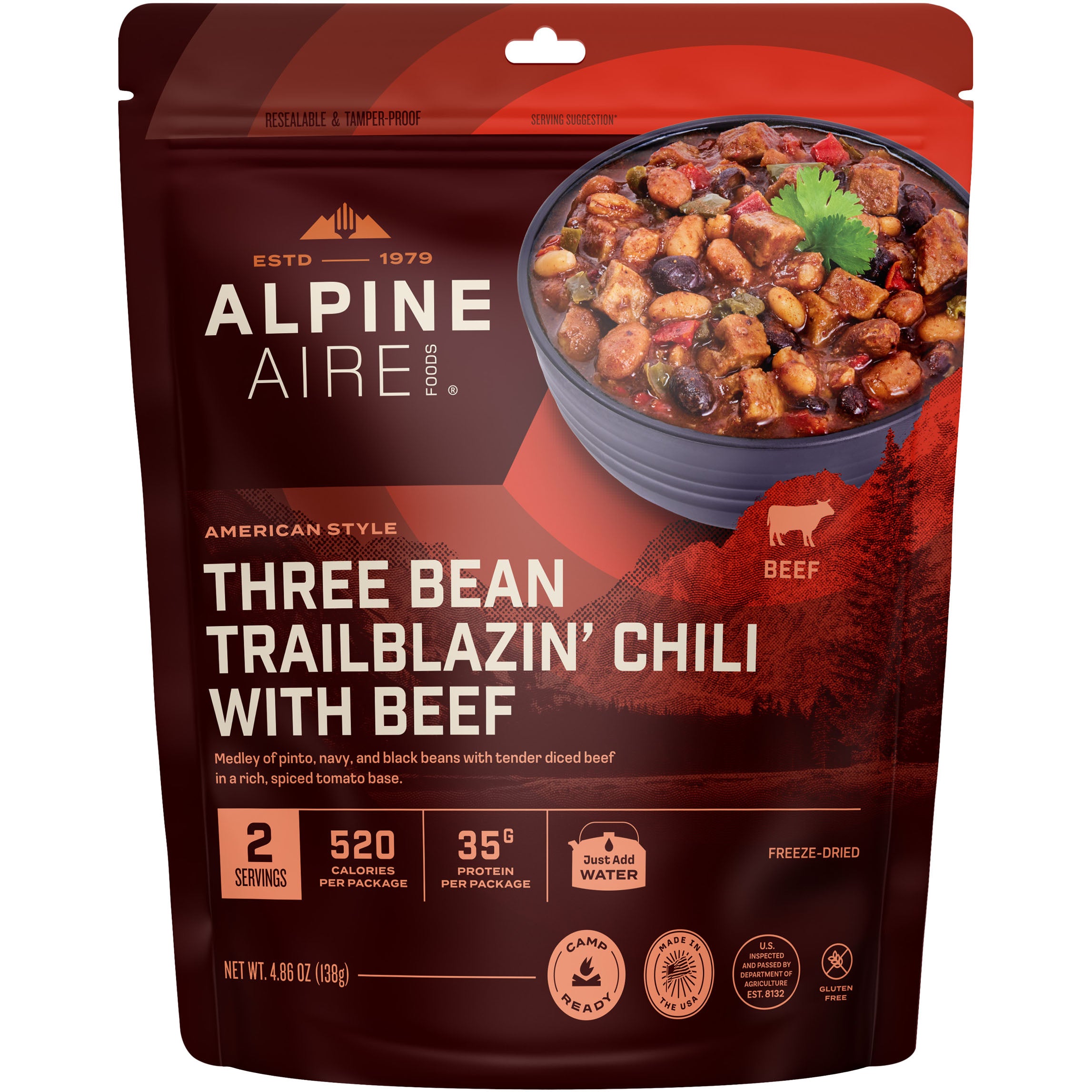 Alpine Aire Drei Bohnen Trailblazin 'Chili mit Bohnen
