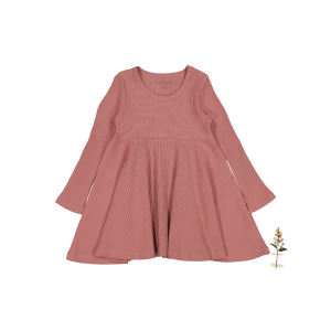 The Langarmkleid – Palisander gerippt