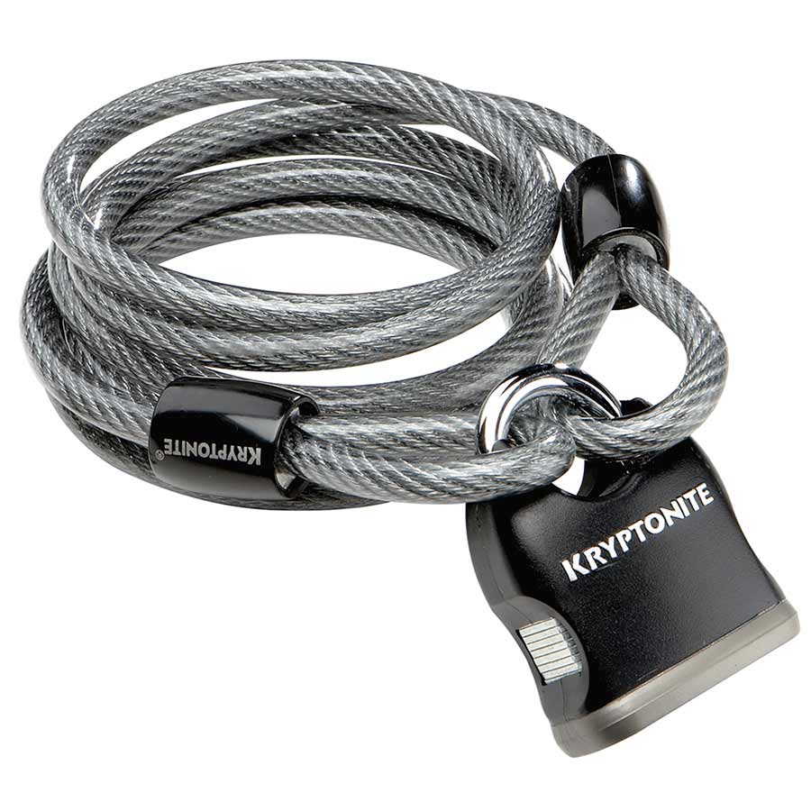 Kryptonite Kryptoflex 818 + Vorhängeschloss Kabelschloss