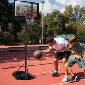 höhenverstellbarer tragbarer bruchsicherer Backboard-Basketball-Hoop mit 2 Netzen 7672876236860