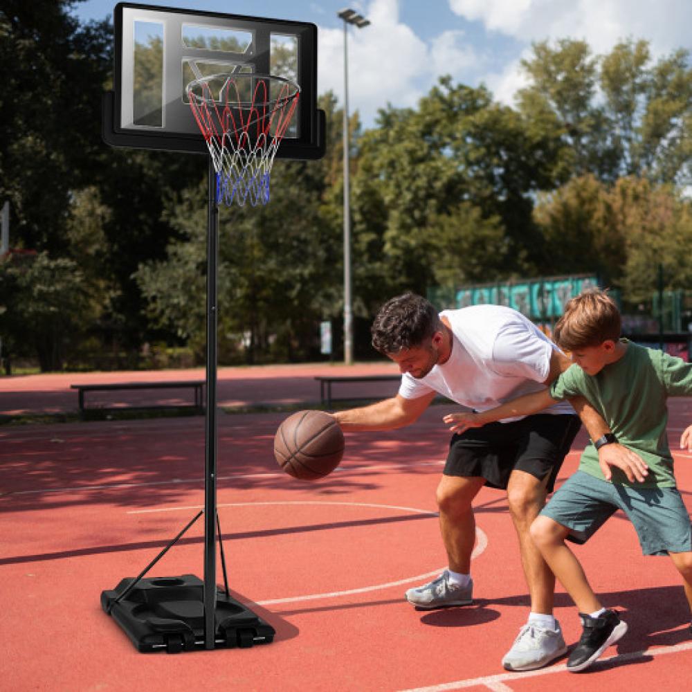Höhenverstellbarer tragbarer Shatterproof Backboard Basketballkorb mit 2 Netzen