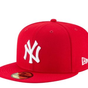 New Era 59Fifty MLB New York Yankees rot/weiß Grundausstattung weiß Hut 11591122 7676480716860