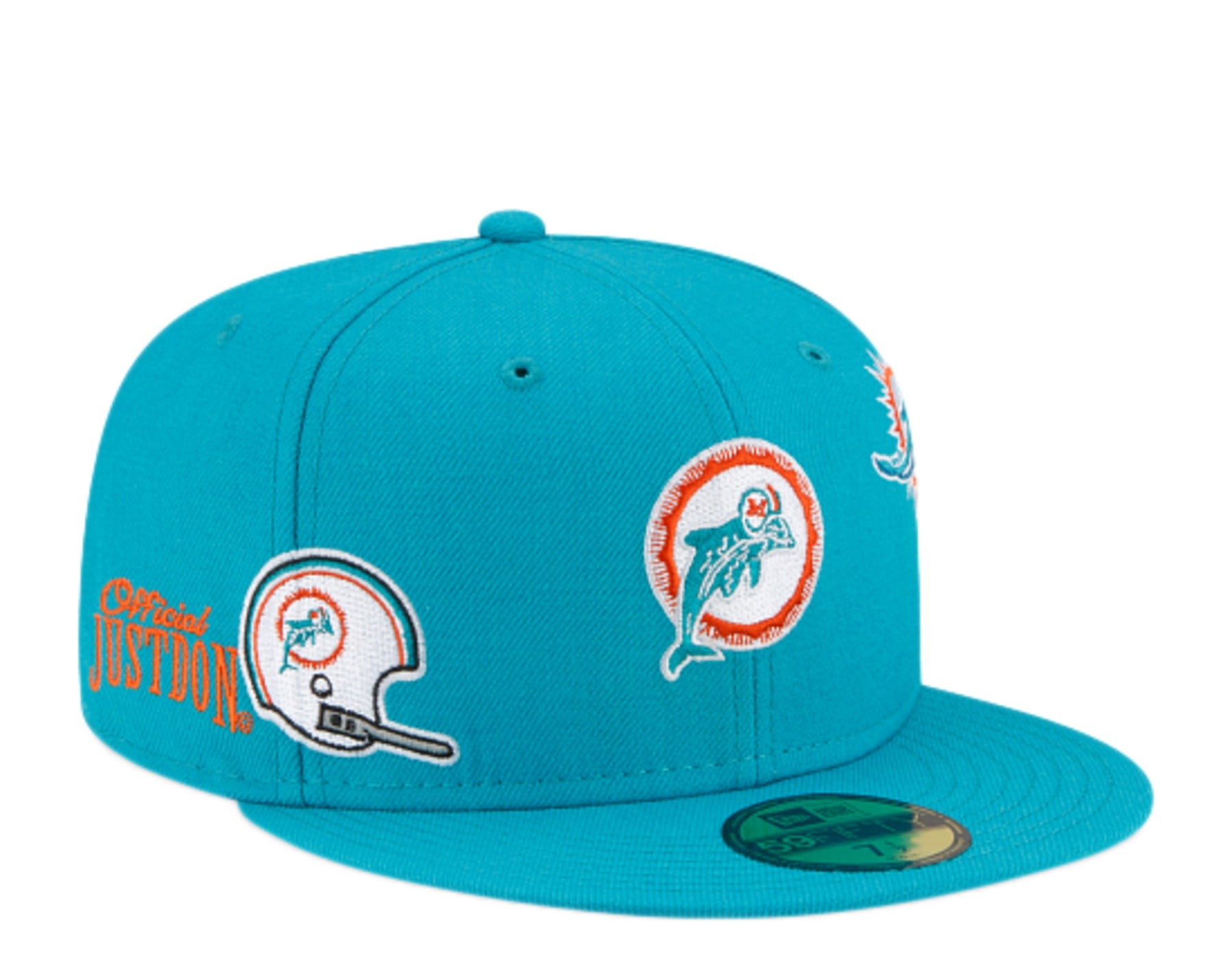 New Era Just Don x Miami Dolphins 59Fifty körpernah Kappe mit grauem Untervisor