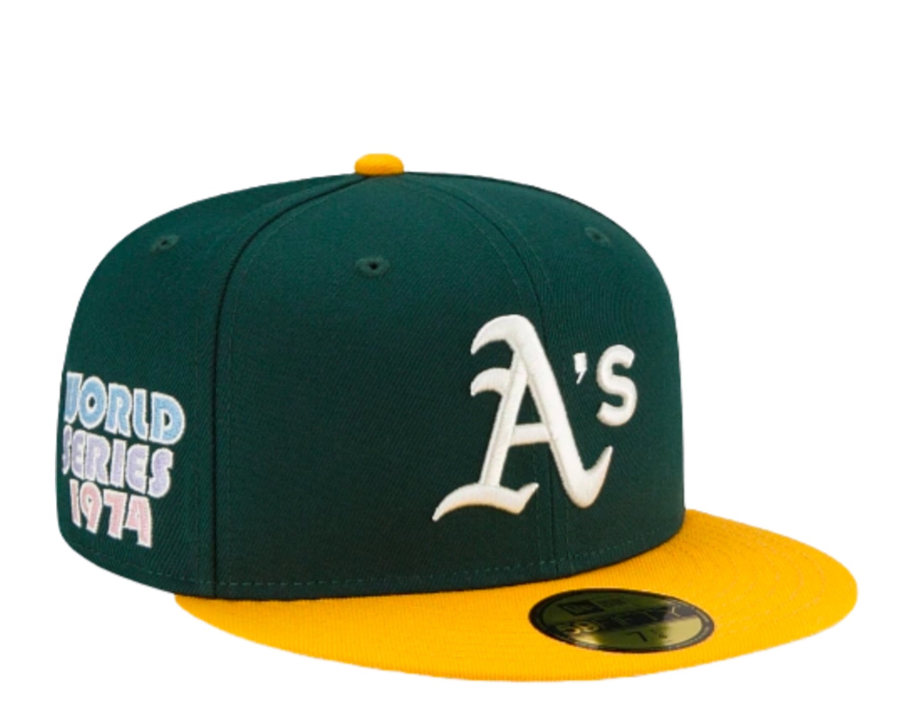 New Era 59Fifty MLB Oakland Leichtathletik Pop Sweat Grn / Violett körpernah Hut 60243525