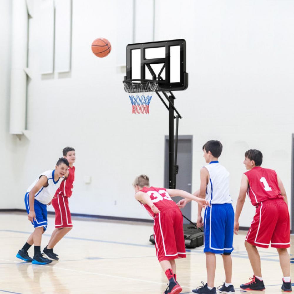 Tragbarer Basketballkorb mit 4,6 bis 10 Fuß 10-Level-Höhenverstellbar