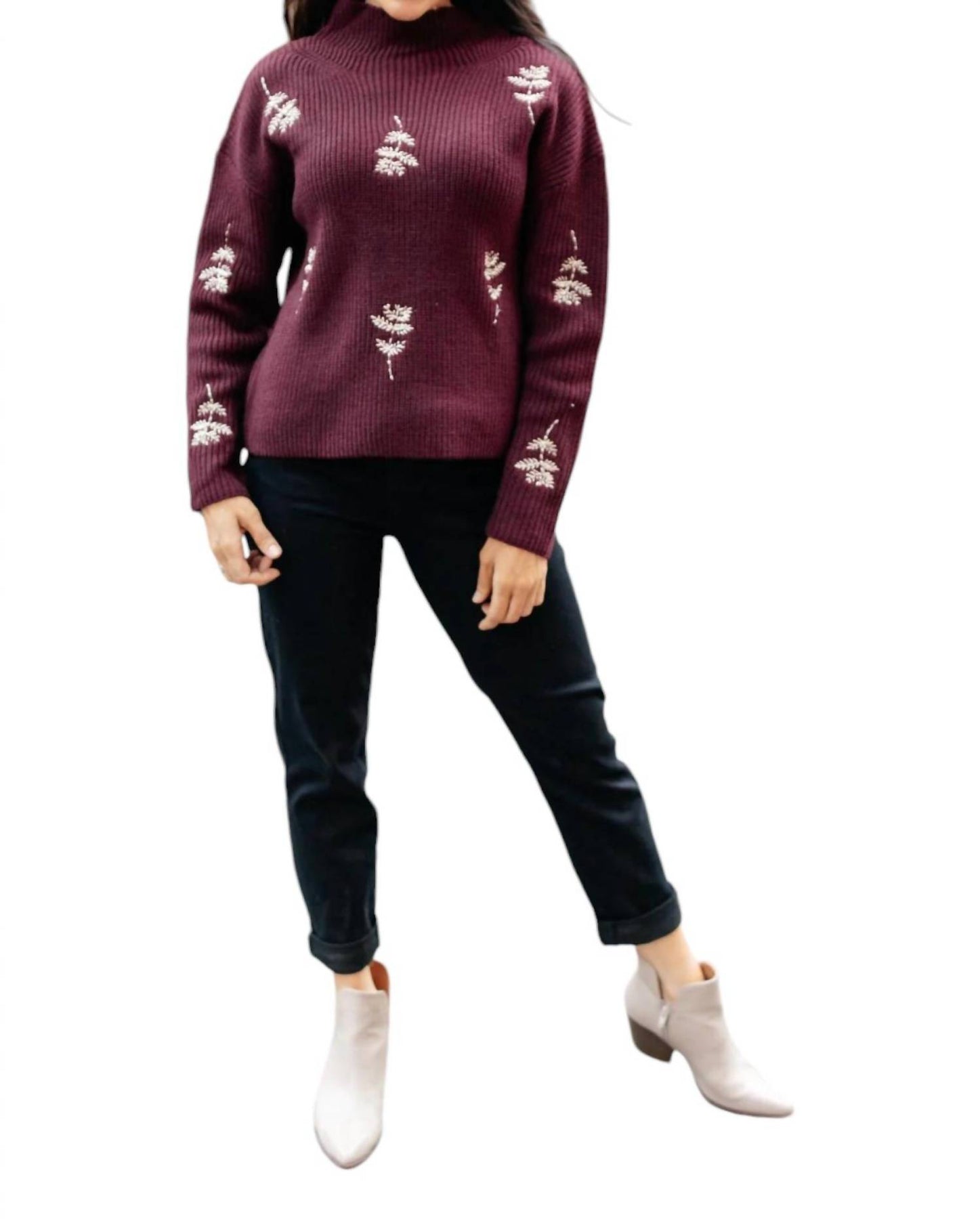 Genevieve Sweatshirt mit Stickerei