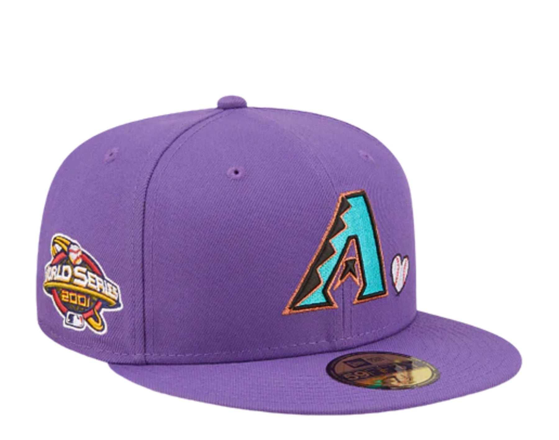 New Era Arizona Diamondbacks Team Heart 59FIFTY Einbau 60243666 – Lila 2001