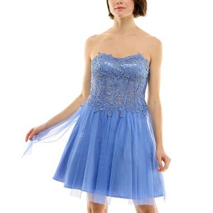 Spitzen-Mini-Fit-&-Flare-Kleid für Junioren