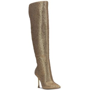 Saveria 5 Rhinestone Tall Over-The-Knee Stiefel