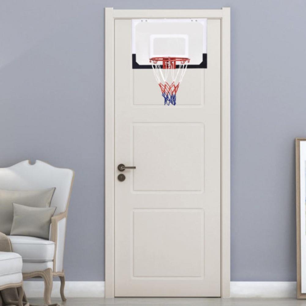 Mini-Basketballkorb zur Türmontage mit Basketball und 2 Netzen