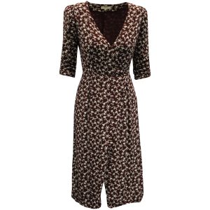 Ba&sh Coachella Bordeaux Kleid aus burgunder Baumwolle 7765018345532