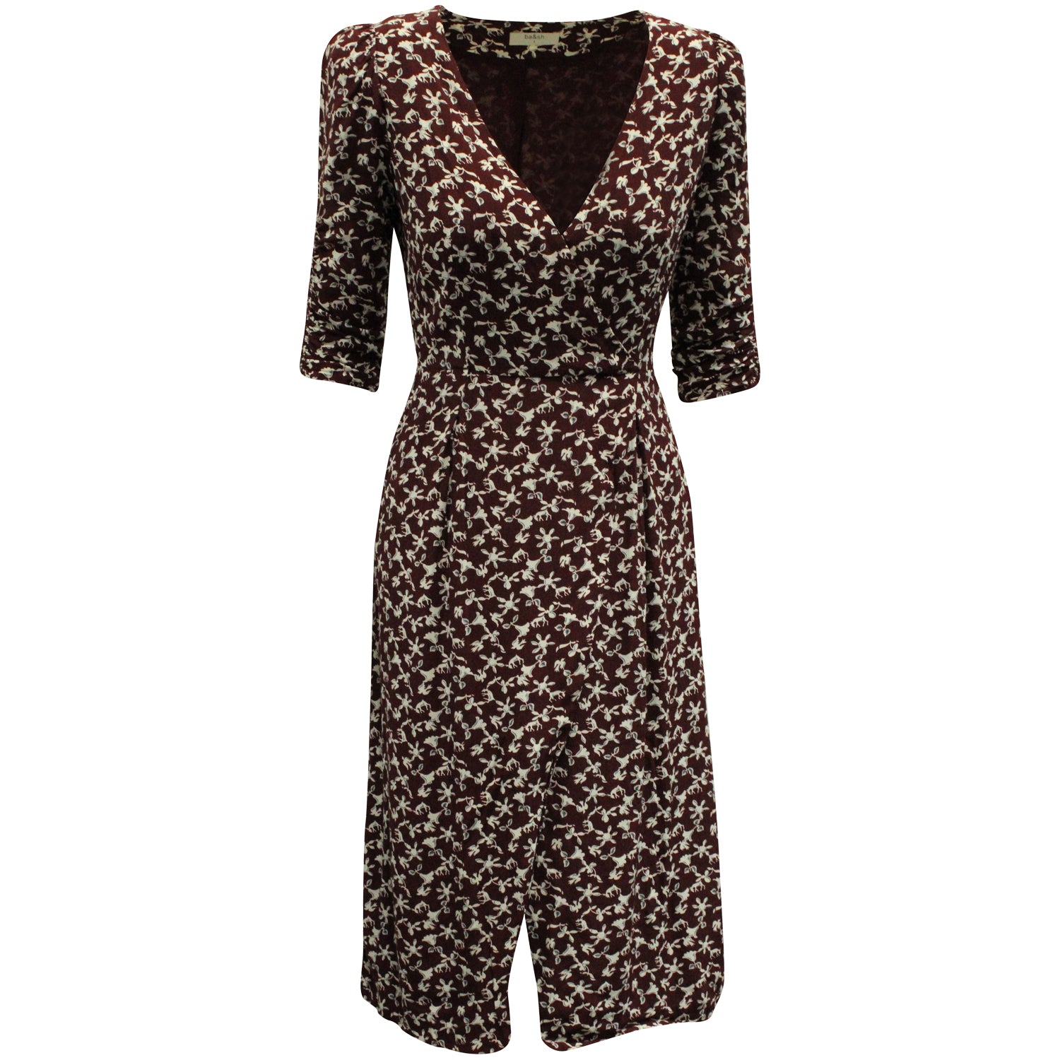 Ba&sh Coachella Kleid aus Baumwolle in Bordeaux