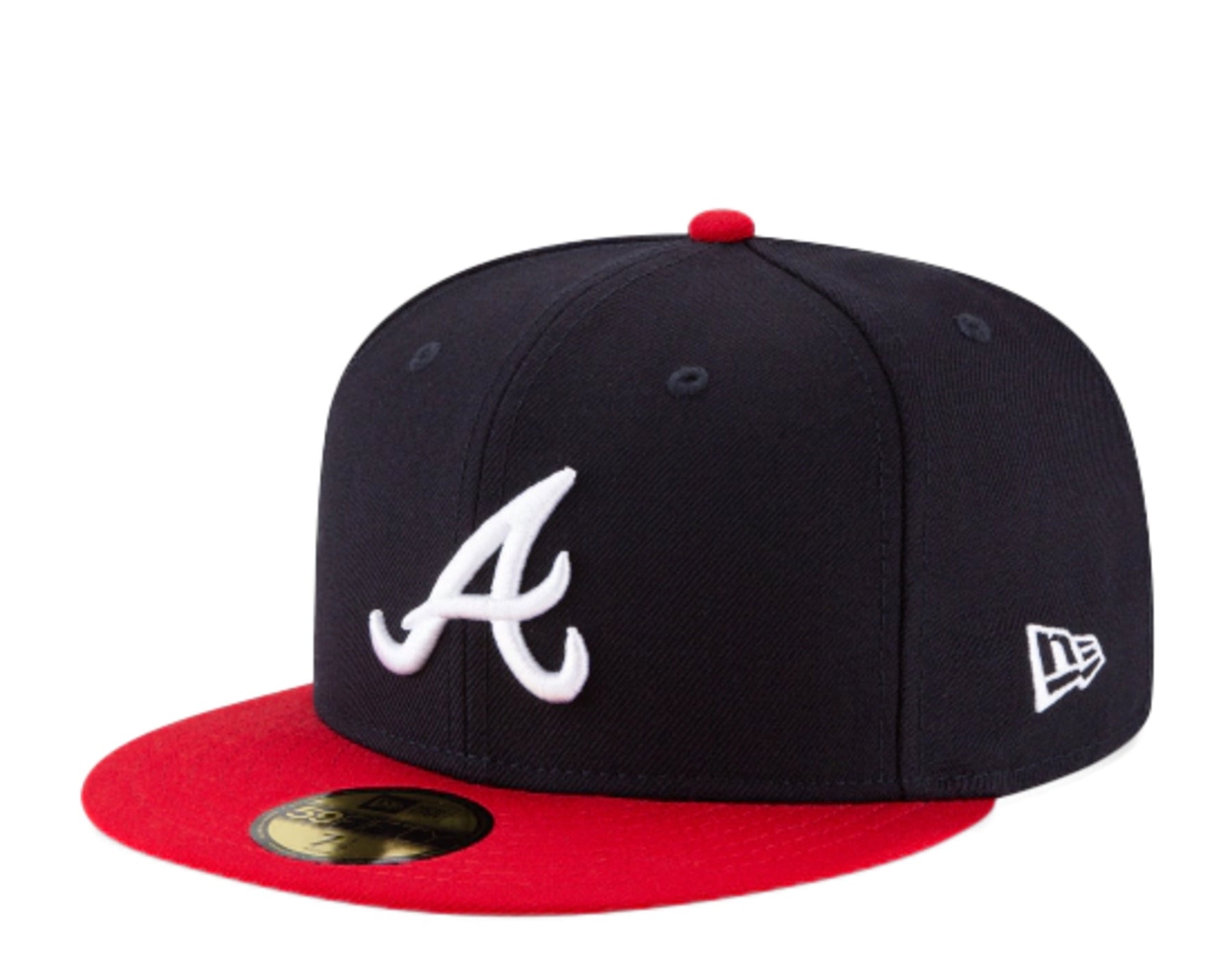 New Era 59Fifty MLB Atlanta Braves Wolle Marineblau/Rot Einbauhut 11941911
