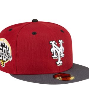 New Era New York Mets 50th Anniversary 59FIFTY Fitted Cardinal W/ grauer Boden 7676490514492