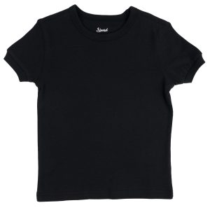 Kinder Kurzarm T-Shirt neutrale feste Farbe