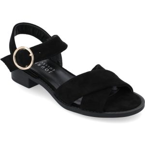 Cressida Faux Wildleder kreuz und quer mit Fersenriemen Sandalen