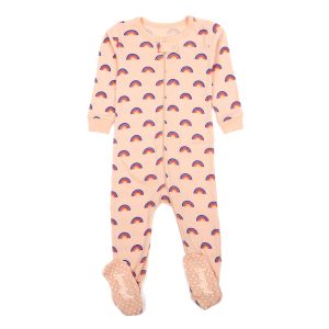 Kinder gefüttert Baumwolle Pyjama Regenbogen Pfirsich