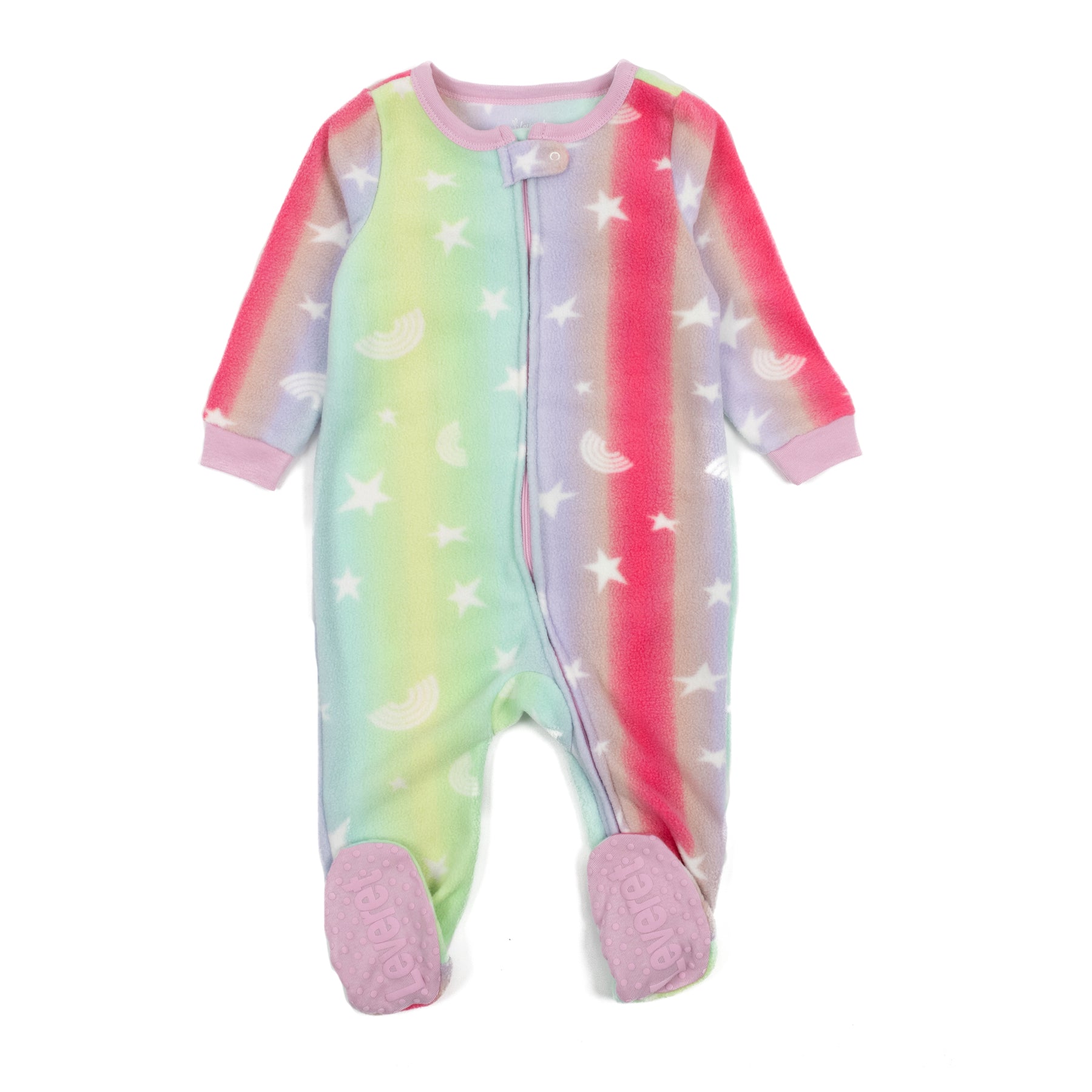 Kinderfüße Fleece Pyjamas Sterne