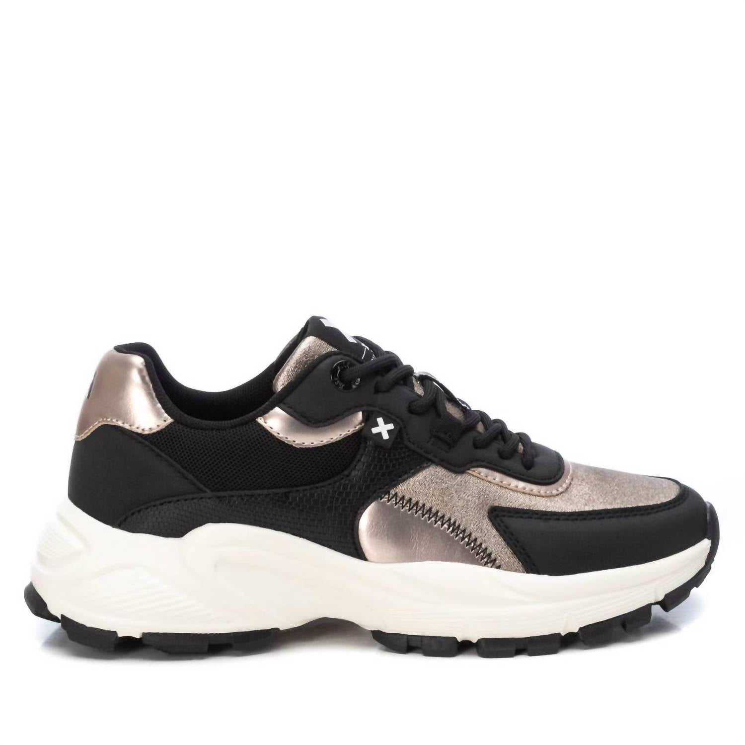 Damen Spitze Closure Sneaker in Gold