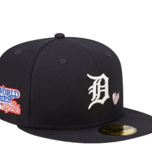 New Era Detroit Tigers Team Heart 59FIFTY Fitted 60243676 marine 1984 7676485107772