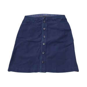 A.P.C. Midirock mit Knöpfen aus blauem Baumwoll-Denim