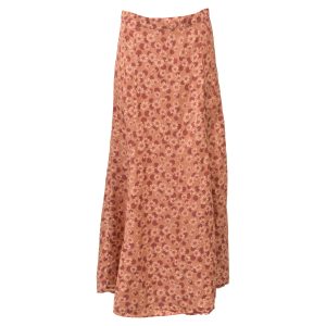 Sandro Paris Midi Pascaline Blumen-Print Rock in orange Twill 7765075886140