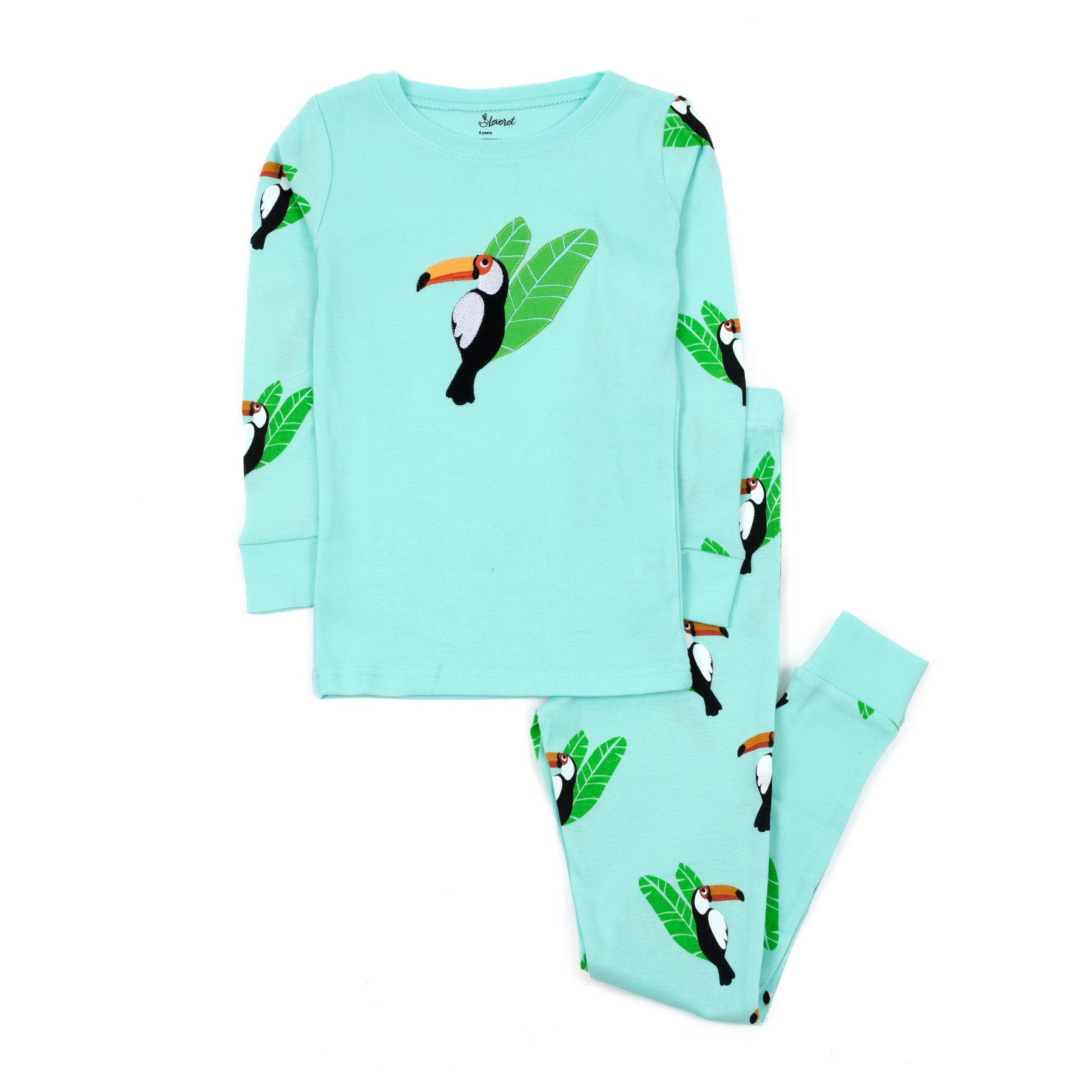 Kinder zweiteilige Baumwolle Pyjamas Toucan Vogel