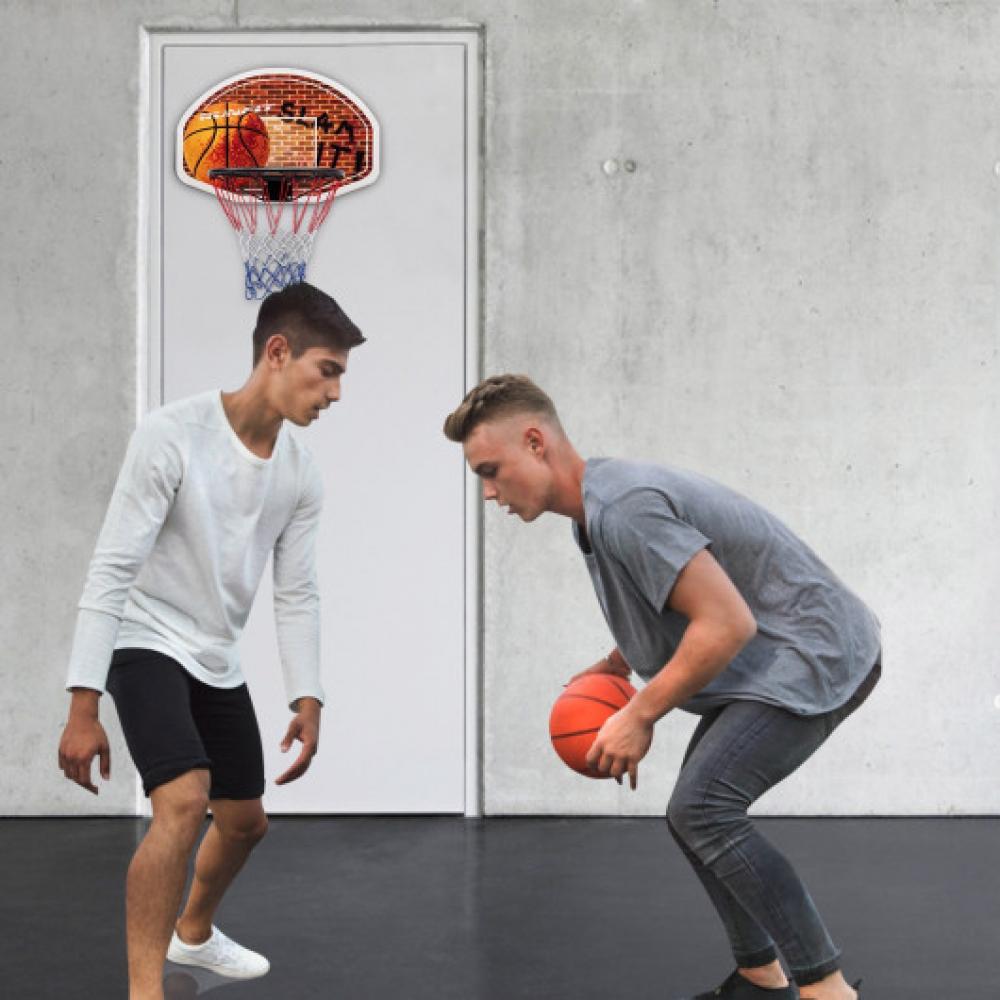 Wandmontiertes Fan Backboard mit Basketballkorb und 2 Netzen