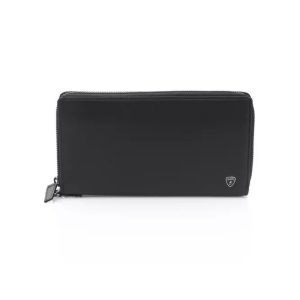 Automobili Lamborghini Sleek Calfskin Leder Zip Herren Geldbörse