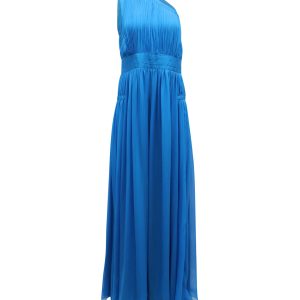 Diane Von Furstenberg Ophelia gerafftes Seidenkleid aus blauer Seide