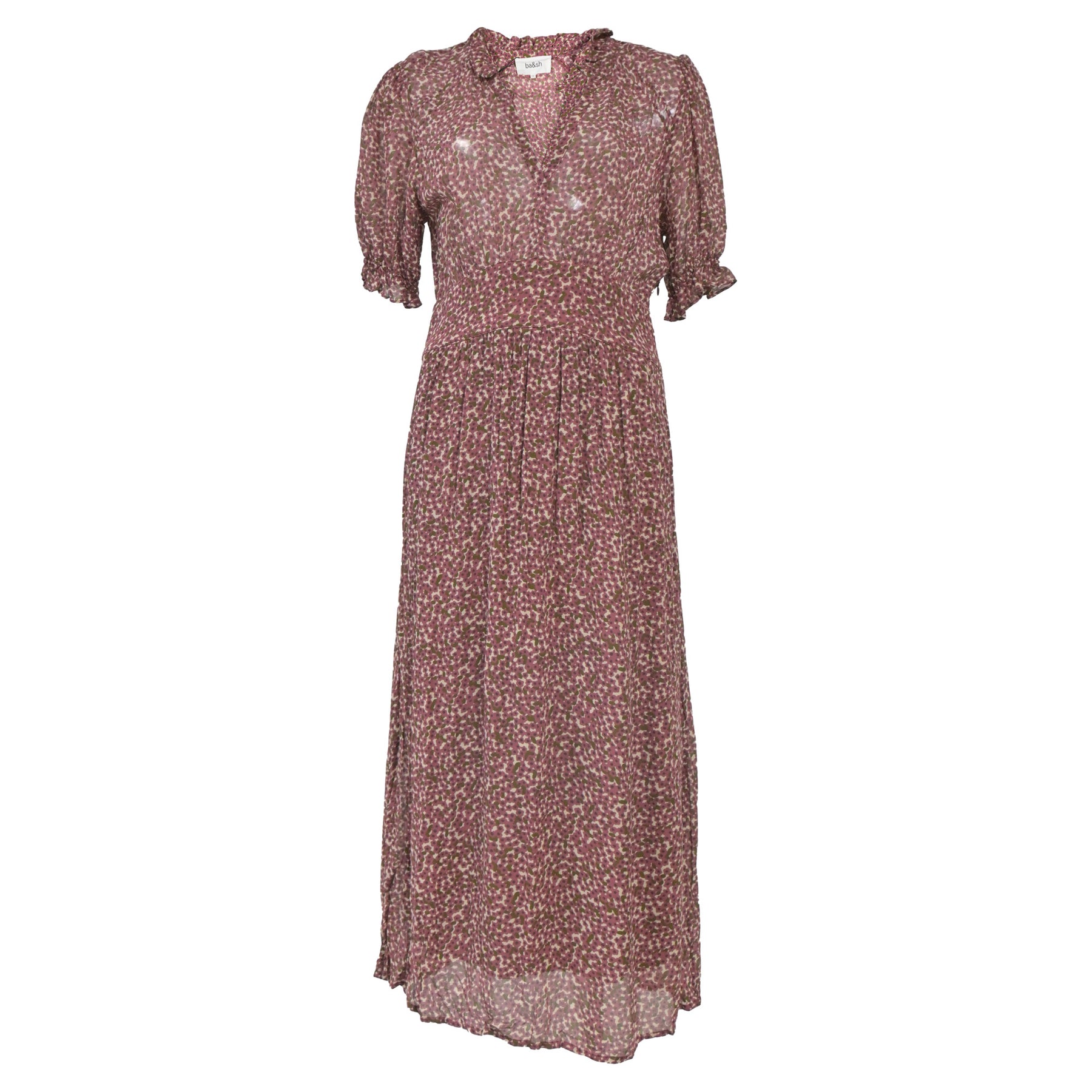 Ba&sh Chiffon Midikleid aus Viskose mit Blumenmuster