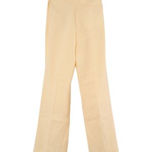 Acne Studios Hose mit seitlichem Verschluss aus gelbem Leinen