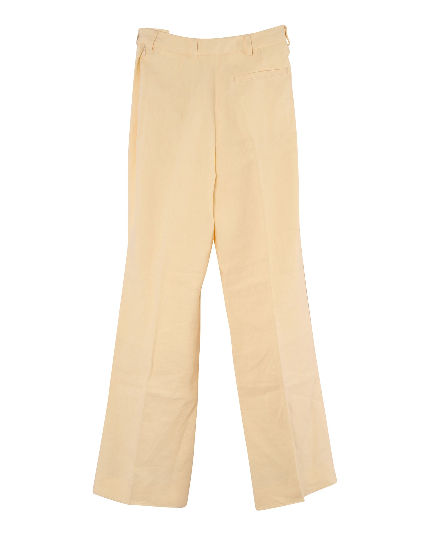 Acne Studios Hose mit seitlichem Verschluss aus gelbem Leinen