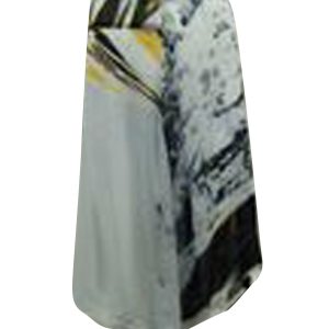 Yohji Yamamoto Water Muster Asymmetrischer Midirock aus blauem Cupramonnium Viskose