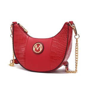 Amira Crocodile Embossed Vegan Leder Damen Schulter Handtasche von Mia K