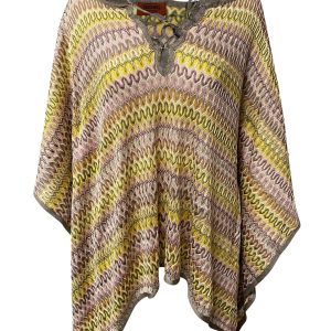 Missoni Mare Beach Poncho Minikleid in mehrfarbigen Rayon 7766486974524