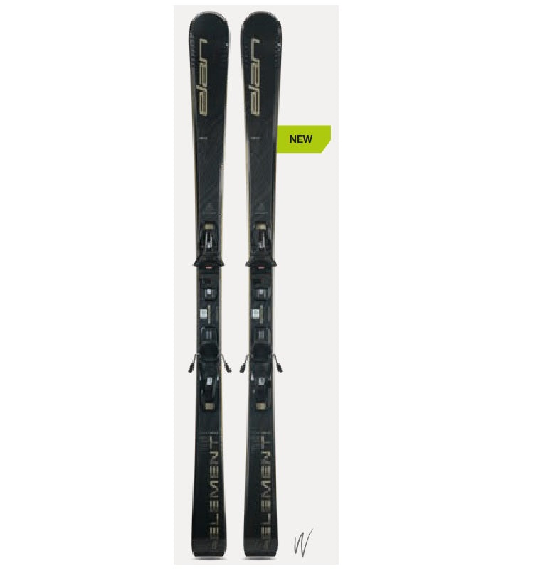 Elan Element 74 schwarze Skier + EL 9.0 Bindungen – Damen – 2026