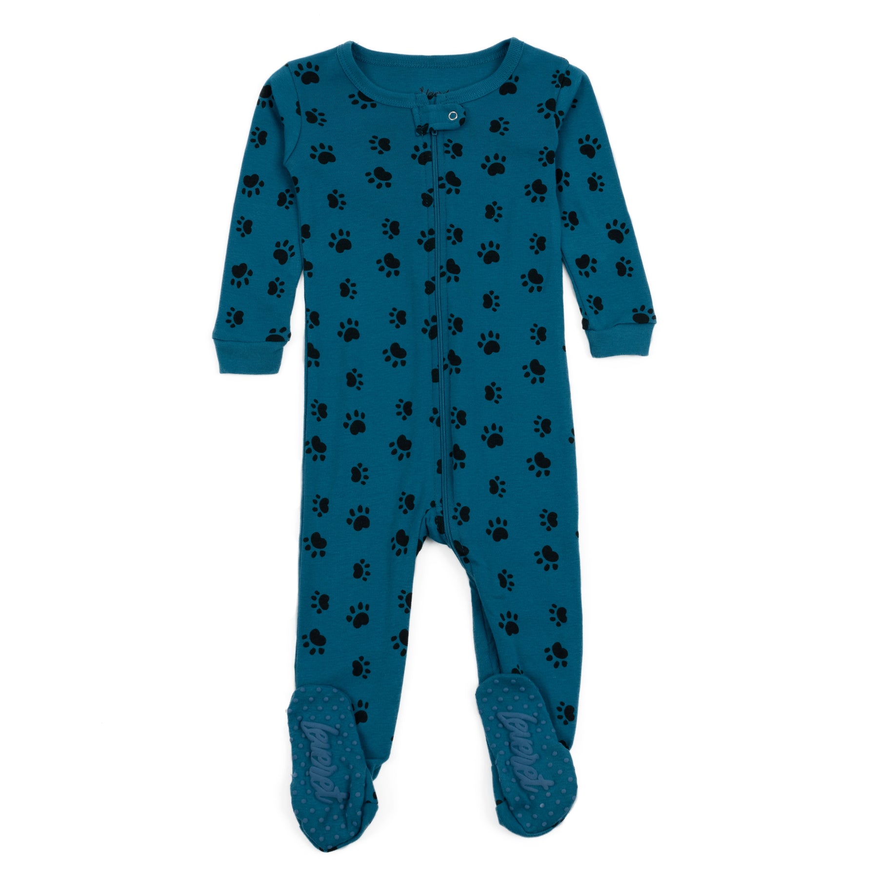 Kinder Fuß Baumwolle Pyjamas Hund Pfote blau