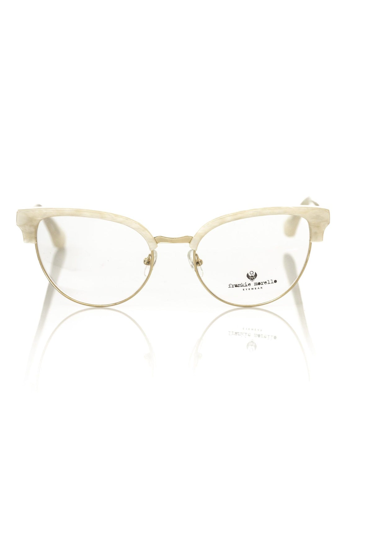 Frankie Morello Elegant Mother Von elfenbein Clubmaster Damenbrillen