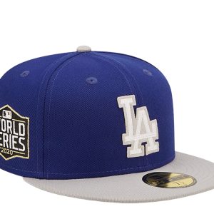 New Era Los Angeles Dodgers Letterman 59FIFTY Fitted Verschluss – blau/grau – 60296433 / 7676488646716