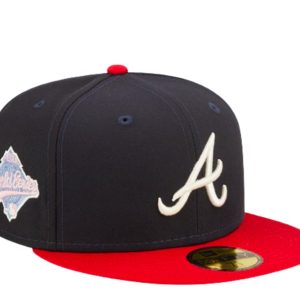 New Era 59Fifty MLB Atlanta Braves Pop Sweat Marine/lila montiert Hut 60243505 7676488745020