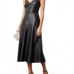 Lana Kunstleder Kleid in schwarz 7765035188284