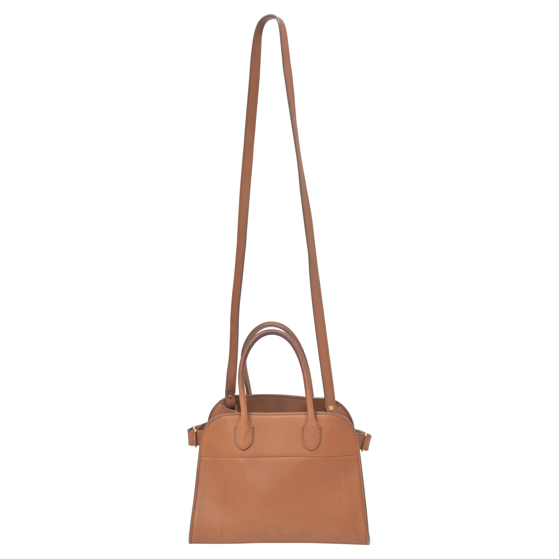 The Row Margaux 10-Handtasche aus braunem Leder