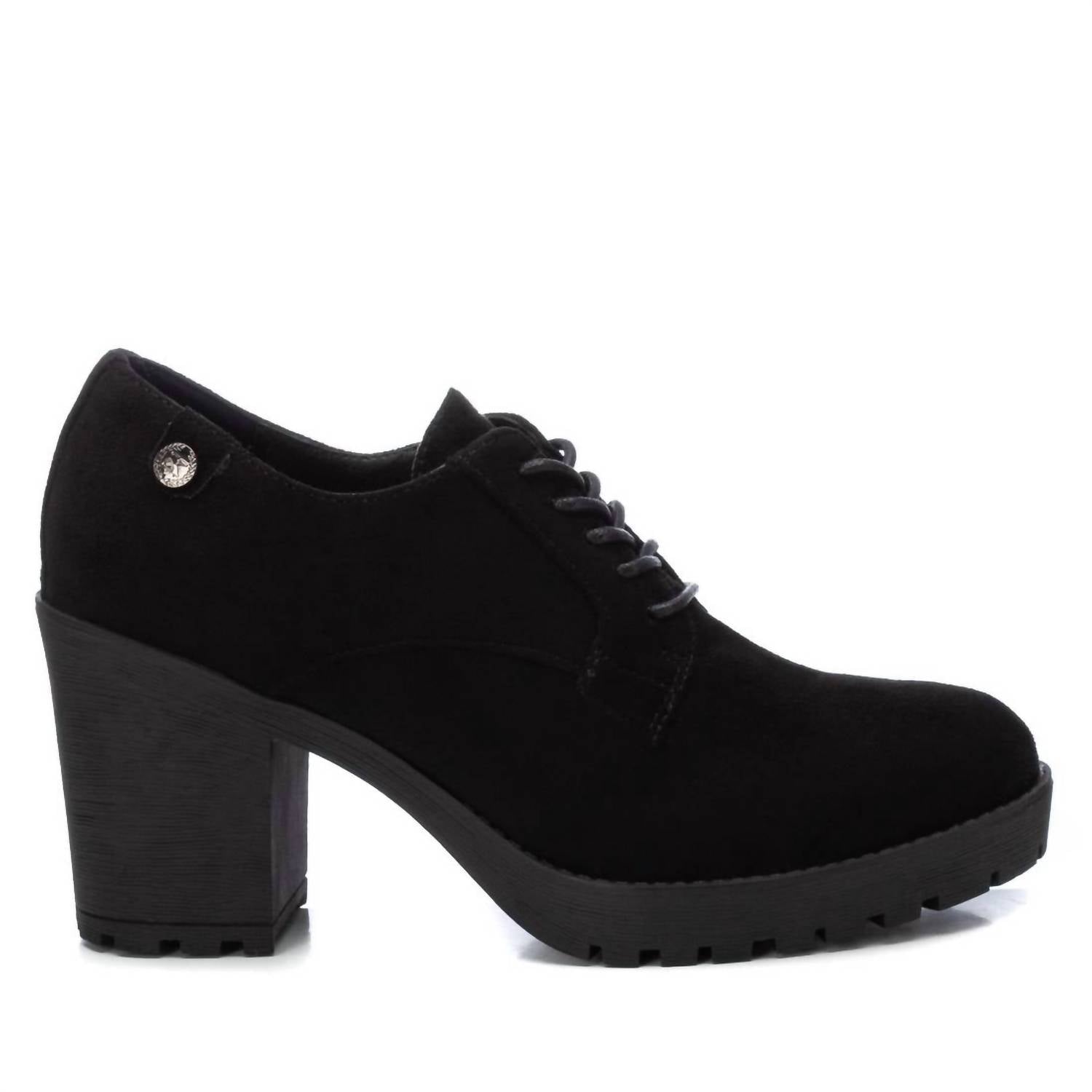 Damen Spitze Closure Schuhe in Schwarz